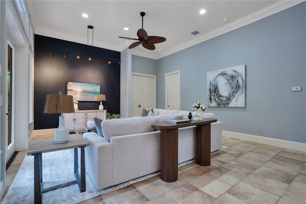 Interior, Living room, Pendant Lights, Recessed Lighting