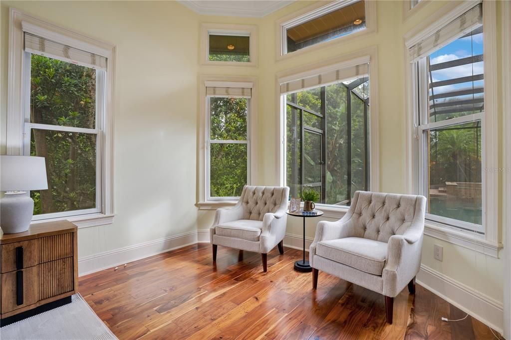 Interior, Sun Room, Wood Texture Flooring