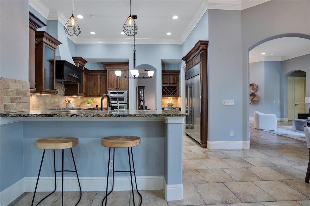 Interior, Kitchen, Pendant Lights, Recessed Lighting, Stainless Steel Appliances