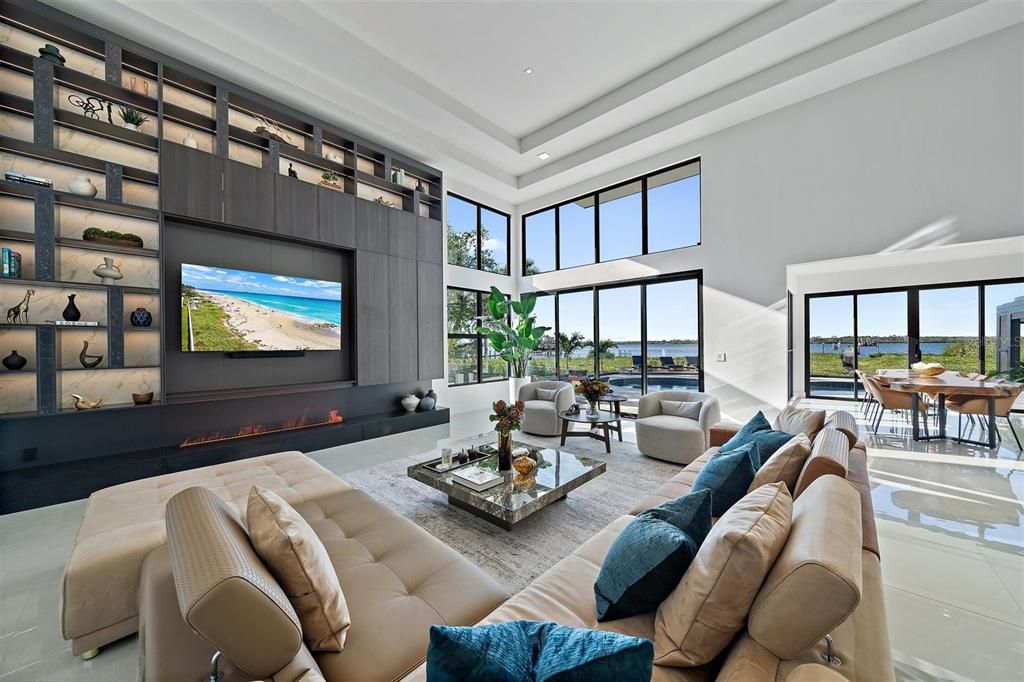 Dining room, Interior, Living room, Recessed Lighting, Water