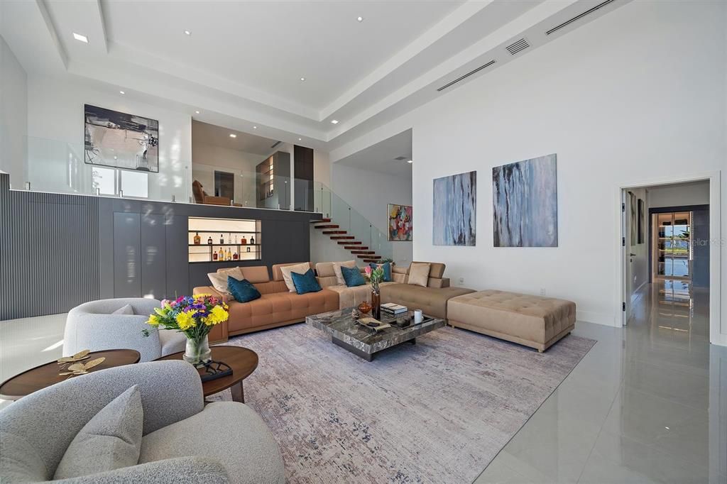 Interior, Living room, Recessed Lighting