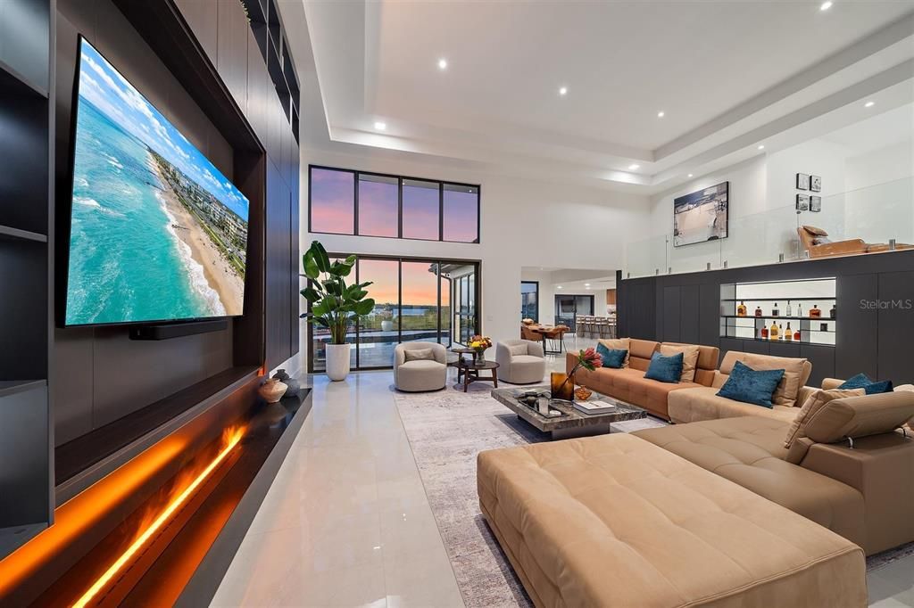 Interior, Living room, Recessed Lighting
