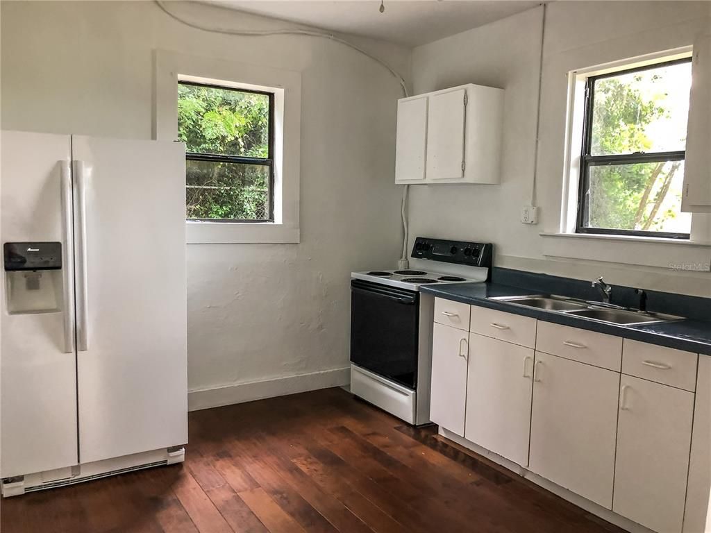 Interior, Kitchen, Wood Texture Flooring
