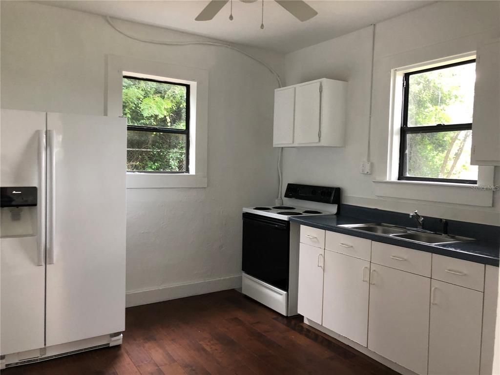 Interior, Kitchen, Wood Texture Flooring