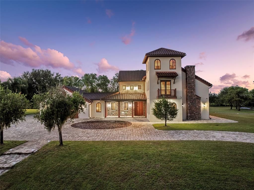 Backyard, Exterior, Facade, Mediterranean