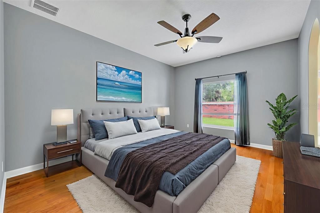 Bedroom, Interior, Wood Texture Flooring