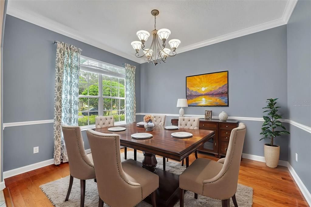 Chandelier, Dining room, Interior, Wood Texture Flooring