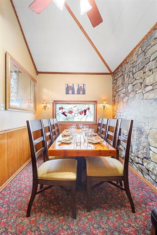 Dining room, Interior, Stone Walls