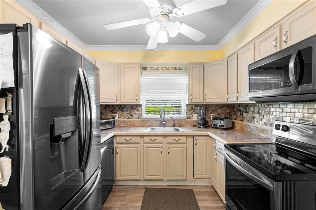 Interior, Kitchen, Wood Texture Flooring