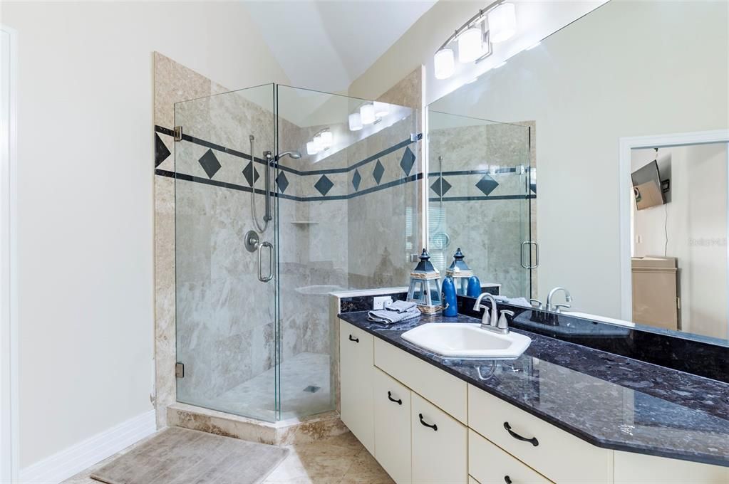 Bathroom, Dual Sink Vanities, Glass Shower, Interior