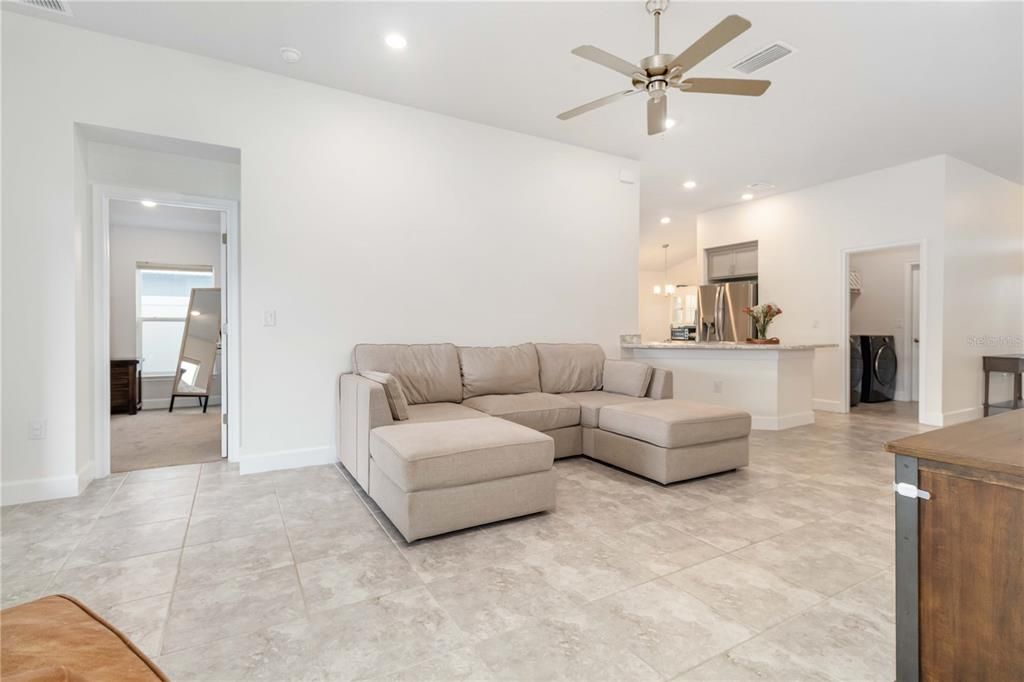 Interior, Kitchen, Living room, Recessed Lighting