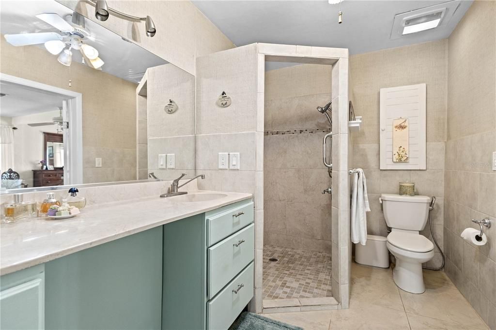 Bathroom, Dual Sink Vanities, Glass Shower, Interior