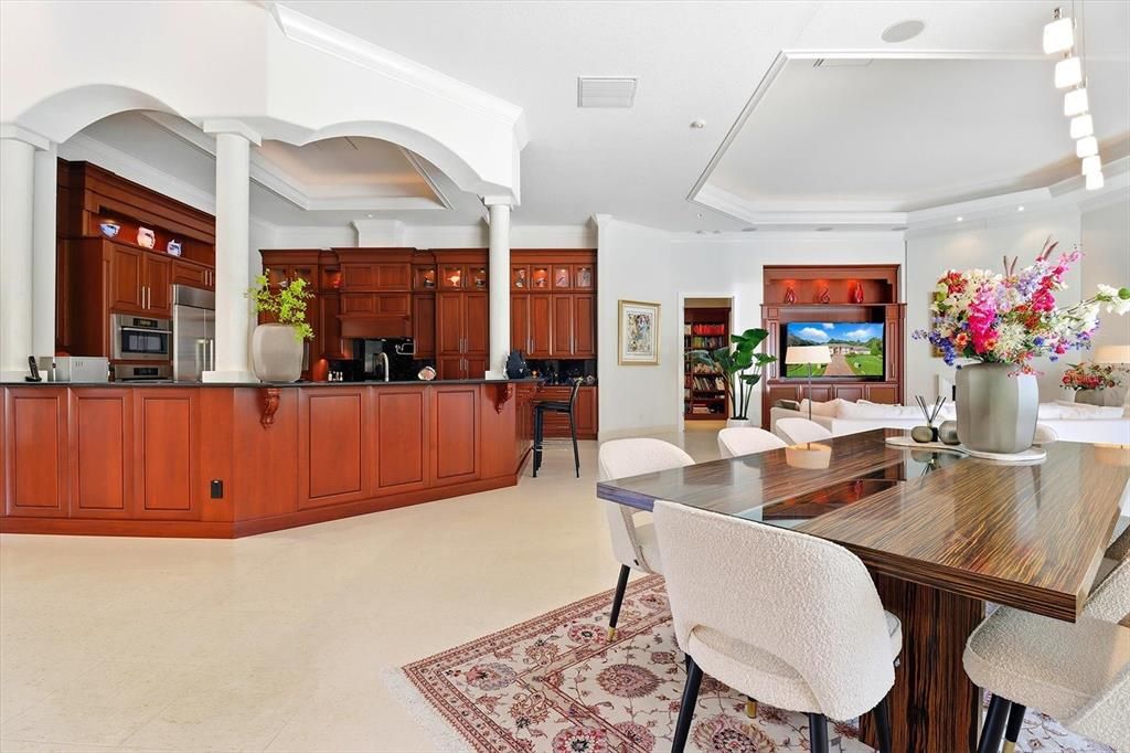Dining room, Interior, Kitchen, Living room, Recessed Lighting, Stainless Steel Appliances