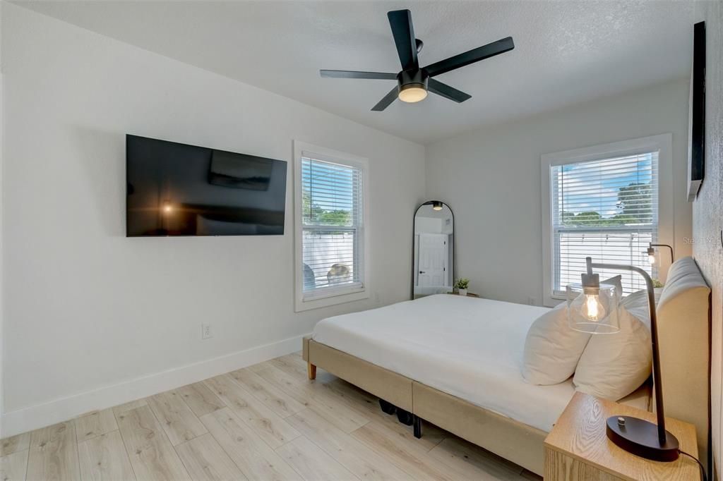 Bedroom, Interior, Wood Texture Flooring