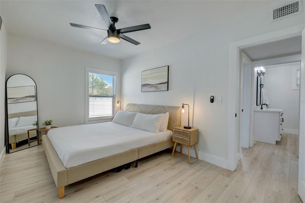 Bedroom, Interior, Wood Texture Flooring
