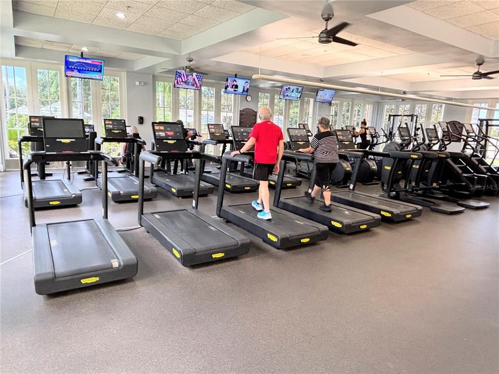 Dining room, Fitness Equipment, Gym, Interior, Recessed Lighting