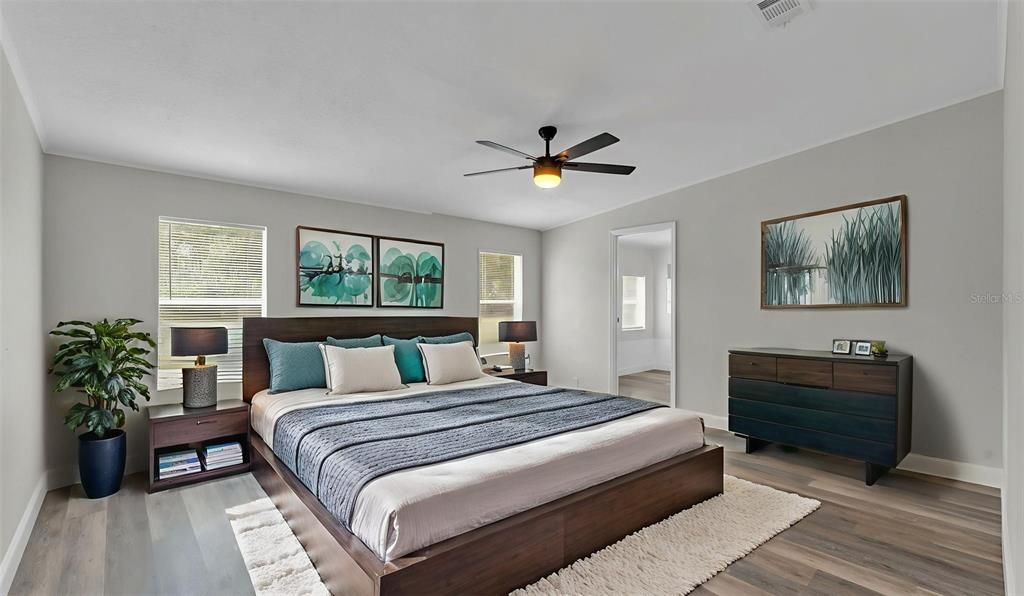 Bedroom, Interior, Wood Texture Flooring