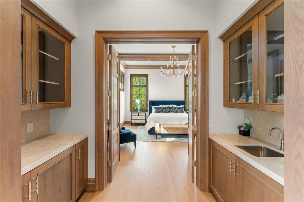 Bedroom, Chandelier, Interior, Wood Texture Flooring