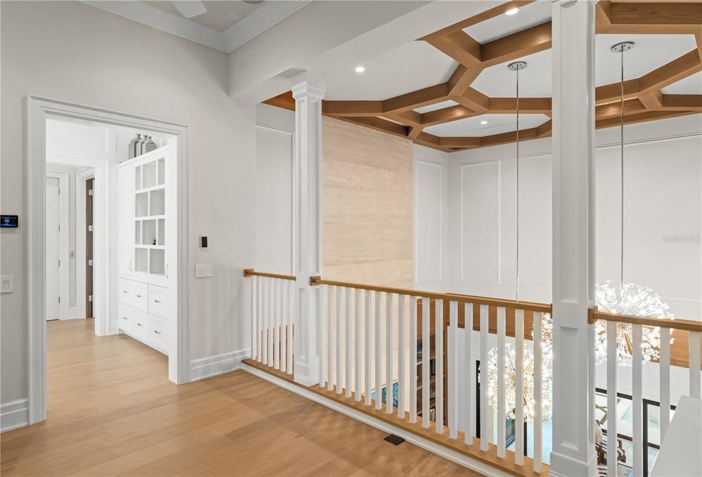 Interior, Pendant Lights, Recessed Lighting, Wooden Beams, Wood Texture Flooring