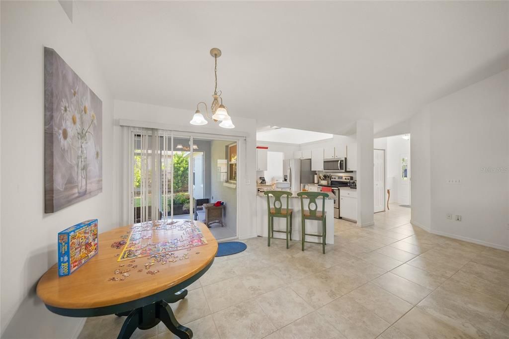 Chandelier, Interior, Kitchen, Pendant Lights, Stainless Steel Appliances
