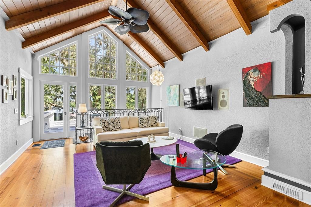 Interior, Living room, Wooden Beams, Wooden Ceilings, Wood Texture Flooring