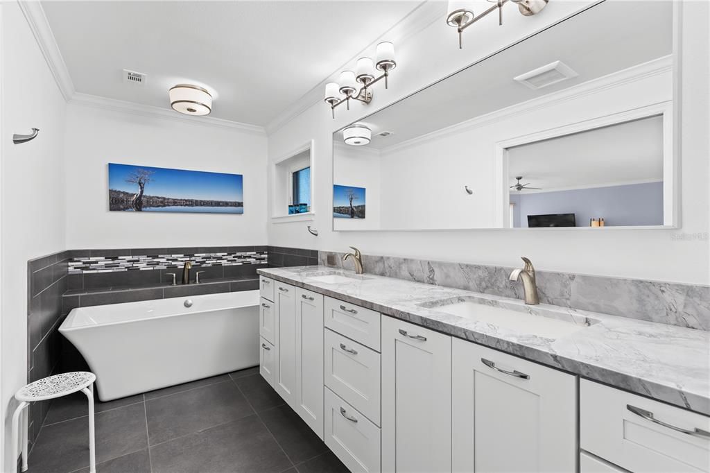 Bathroom, Dual Sink Vanities, Free Standing Baths, Interior