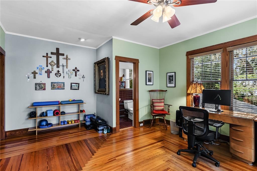 Home Office, Interior, Wood Texture Flooring
