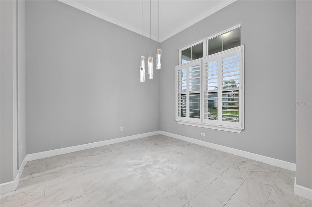Empty room, Interior, Marble, Pendant Lights