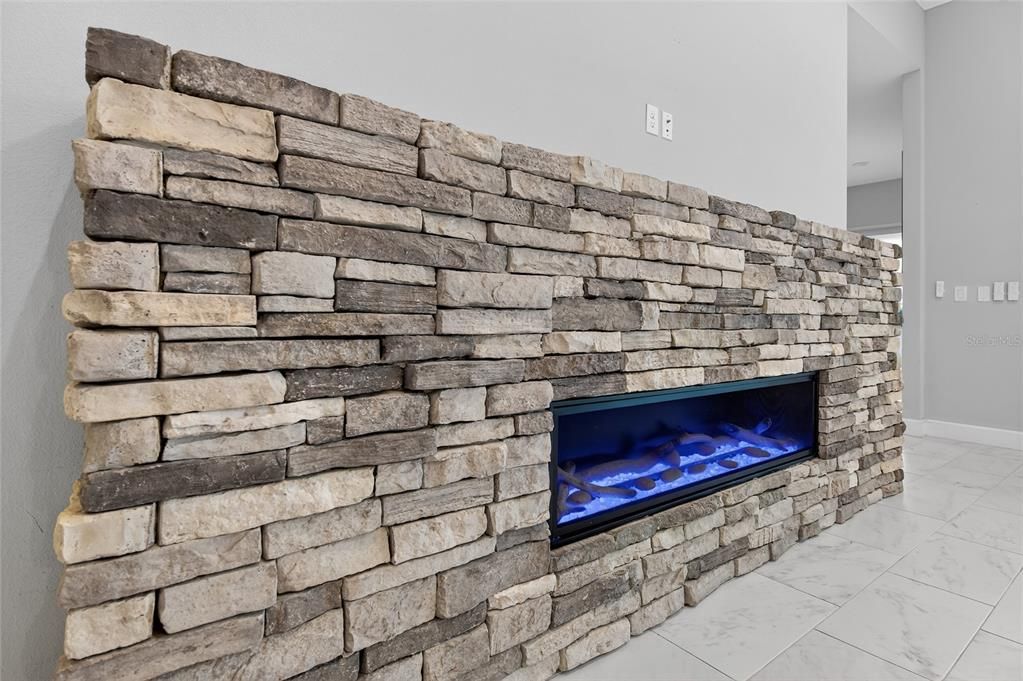 Fireplace, Interior, Stone Walls
