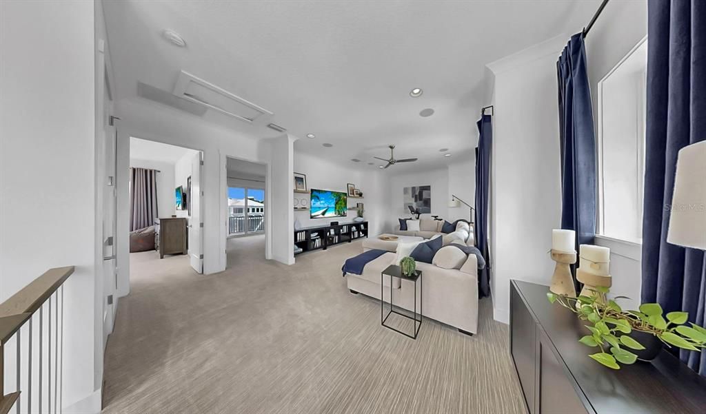Interior, Living room, Recessed Lighting