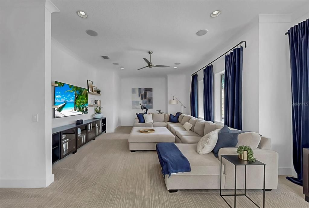 Interior, Living room, Recessed Lighting