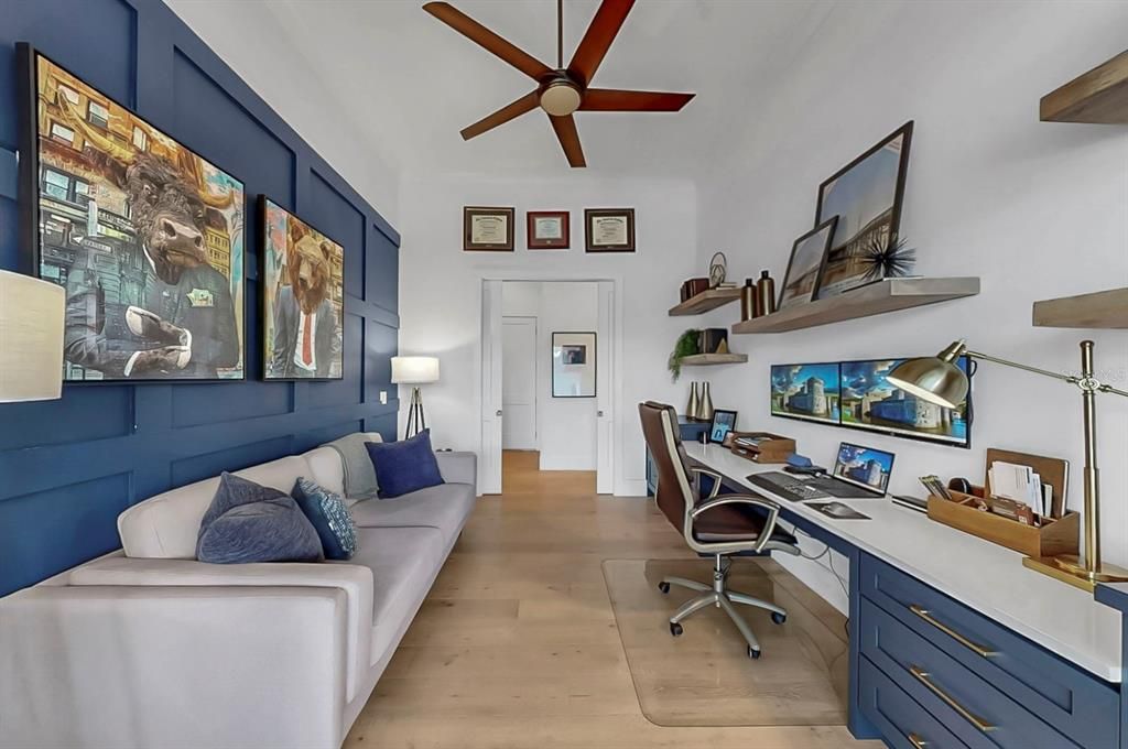 Home Office, Interior, Wood Texture Flooring