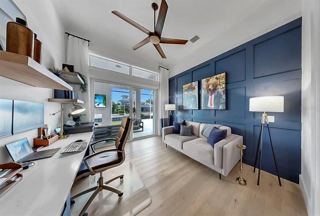 Home Office, Interior, Wood Texture Flooring