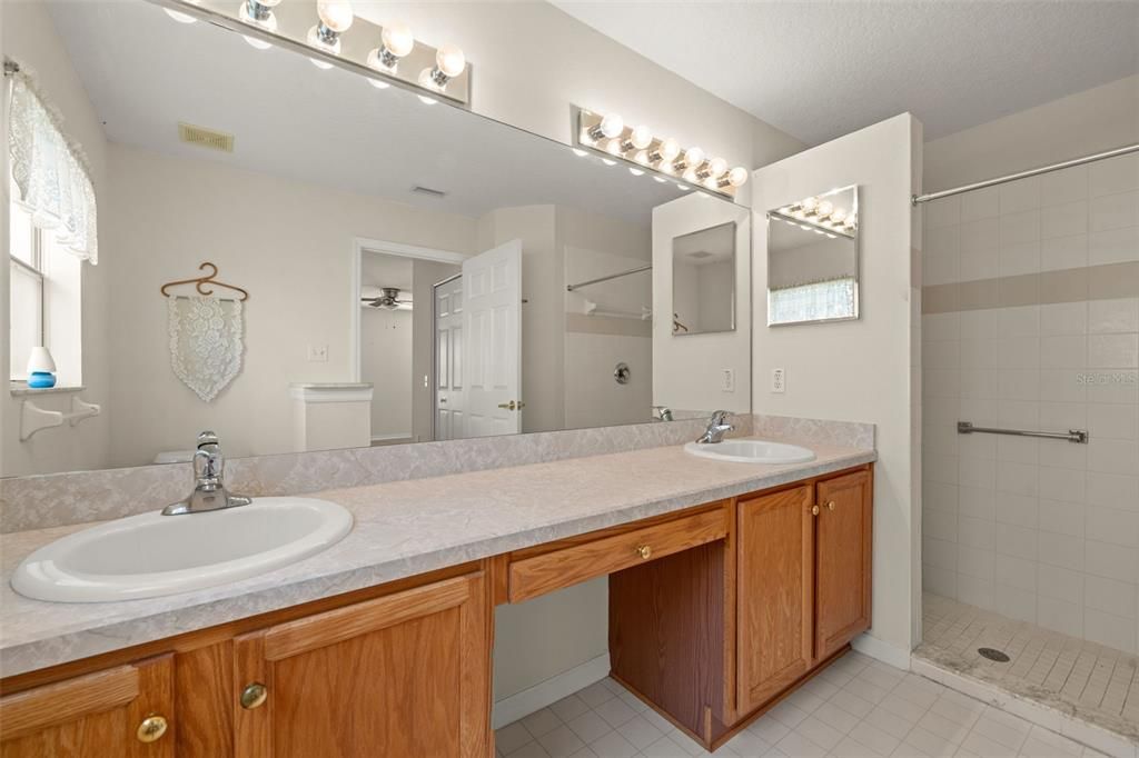 Bathroom, Dual Sink Vanities, Glass Shower, Interior