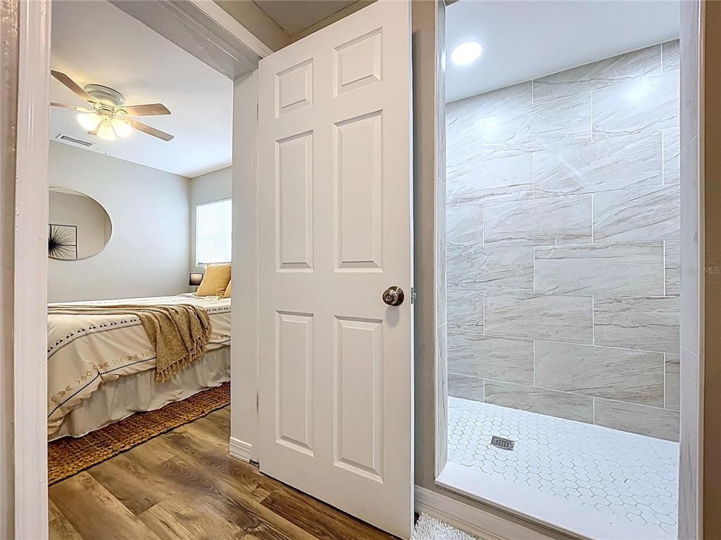 Bathroom, Bedroom, Interior, Recessed Lighting, Wood Texture Flooring