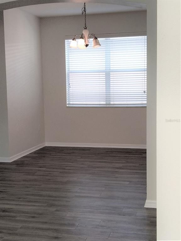 Chandelier, Empty room, Interior, Wood Texture Flooring