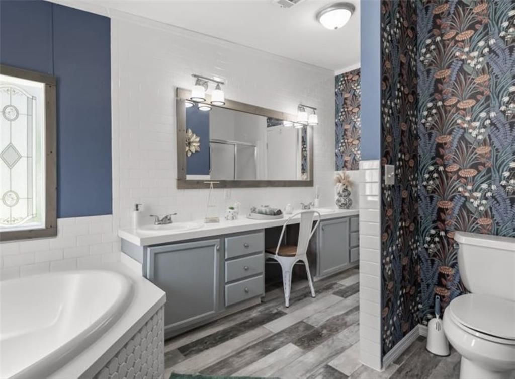 Bathroom, Interior, Wood Texture Flooring