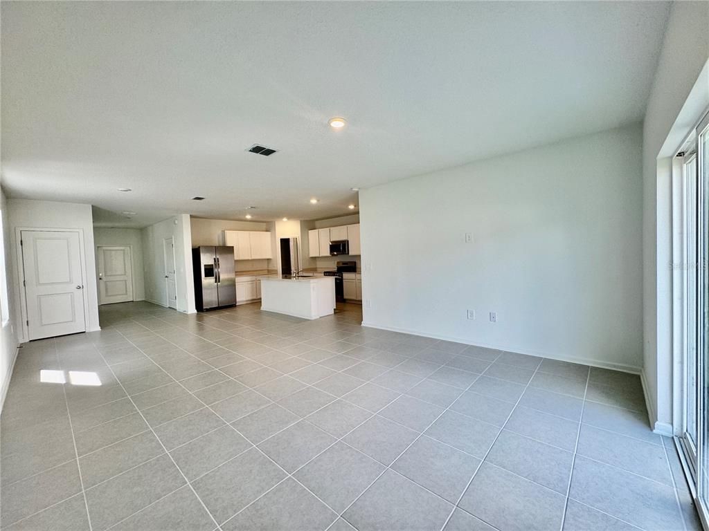 Empty room, Interior, Kitchen, Recessed Lighting