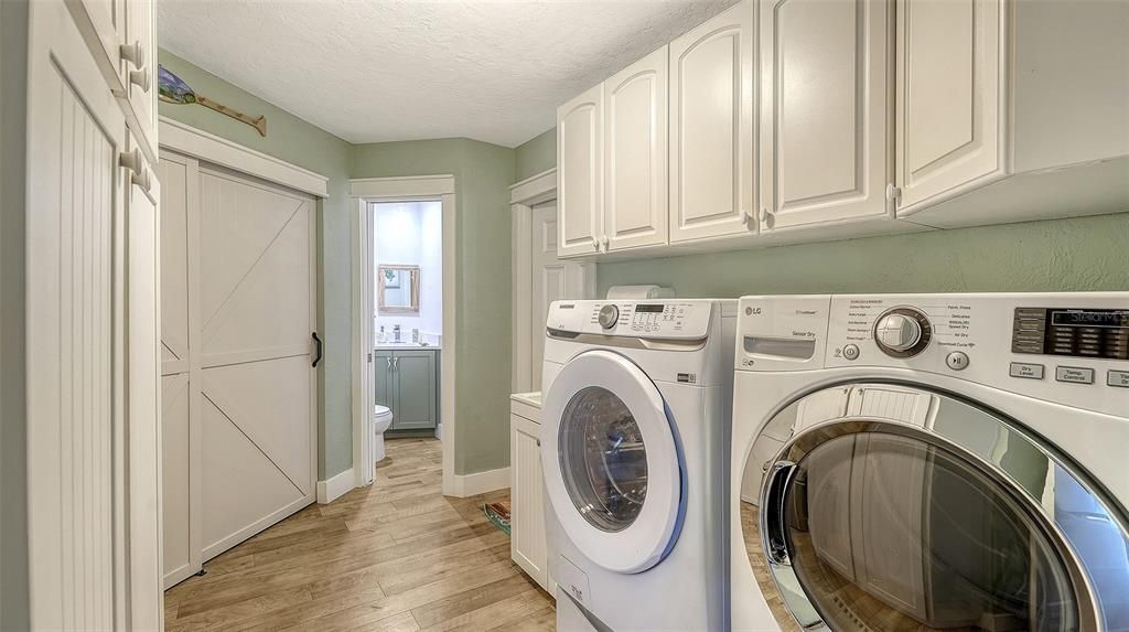 Interior, Washer, Wood Texture Flooring