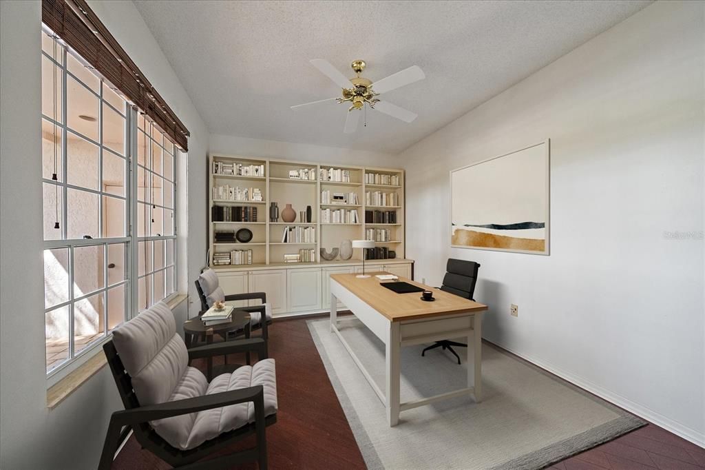 Home Office, Interior, Wood Texture Flooring