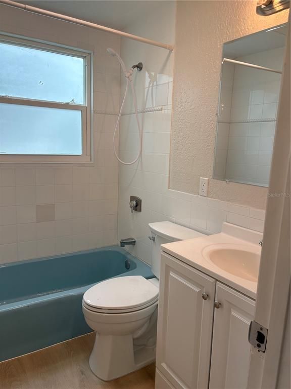 Bathroom, Glass Shower, Interior, Wood Texture Flooring