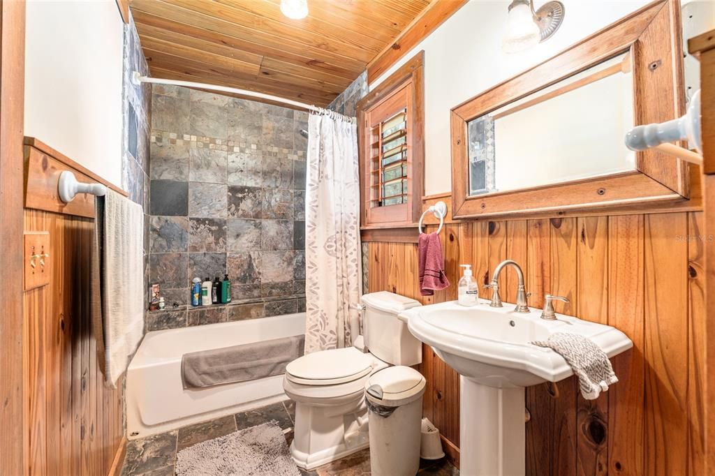 Bathroom, Interior, Wooden Ceilings, Wooden Walls