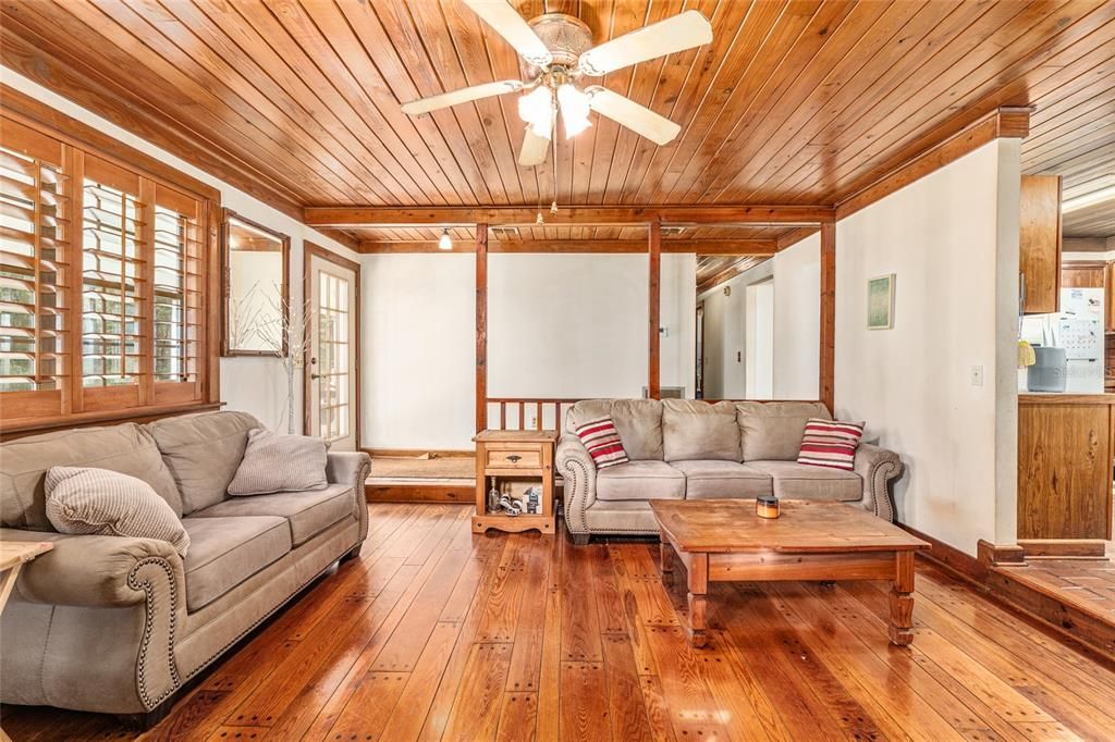 Interior, Living room, Wooden Ceilings, Wood Texture Flooring