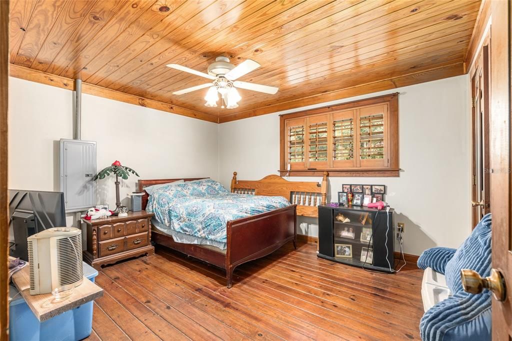 Bedroom, Interior, Wooden Ceilings, Wood Texture Flooring