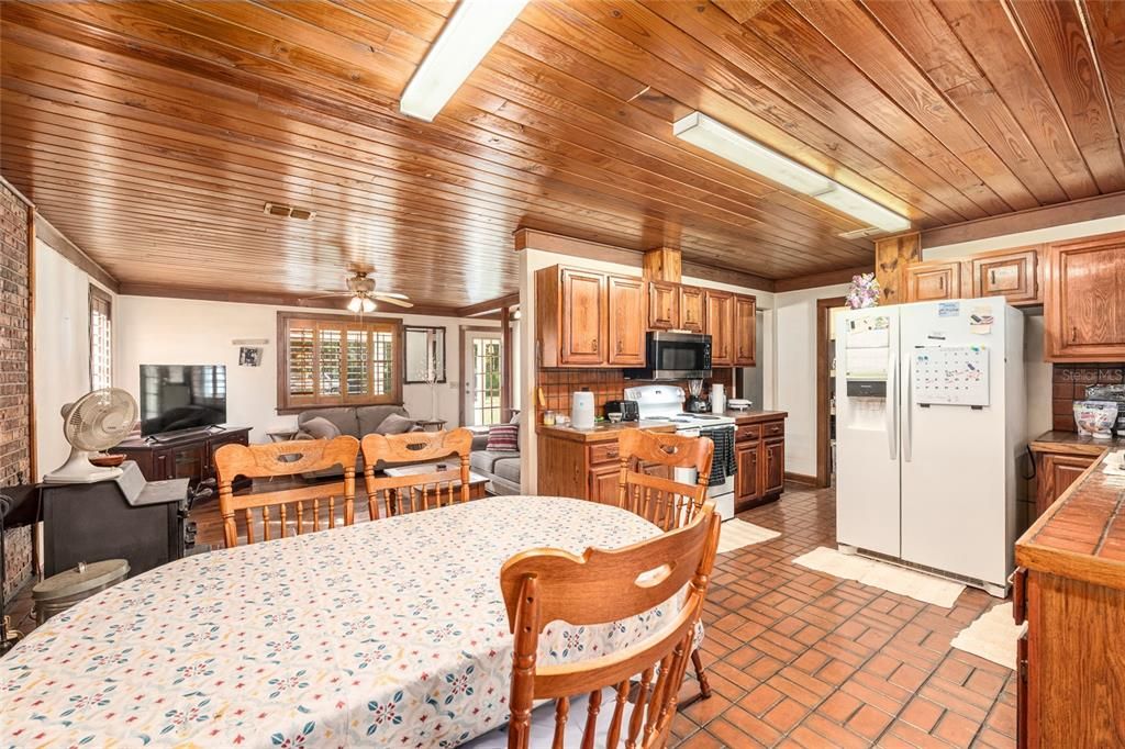 Dining room, Interior, Kitchen, Wooden Ceilings