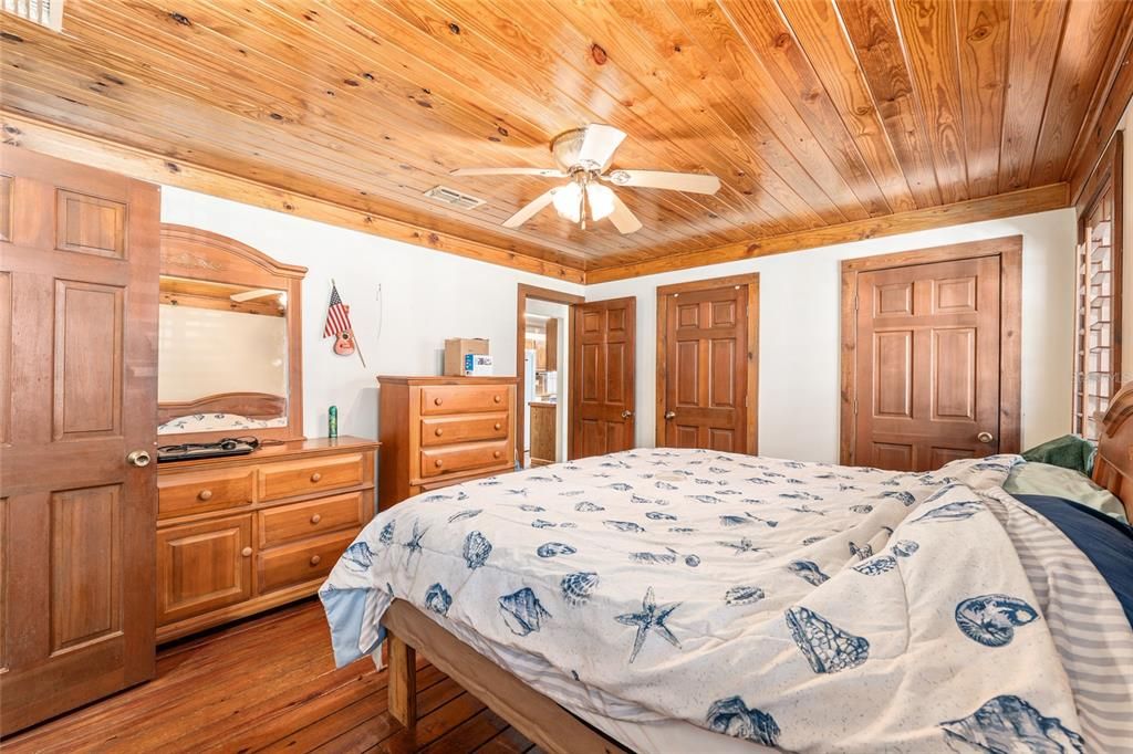 Bedroom, Interior, Wooden Ceilings, Wood Texture Flooring