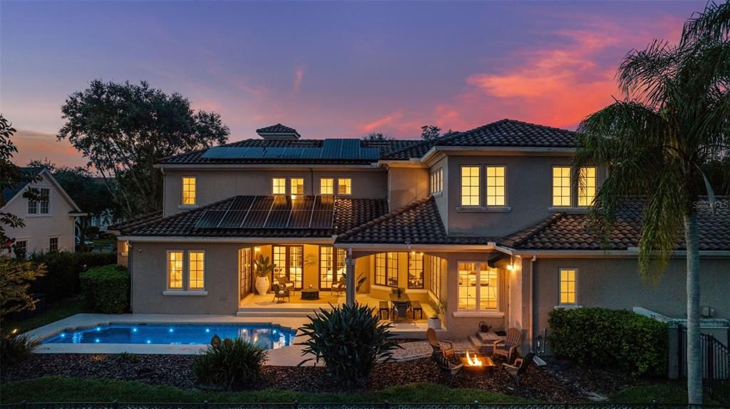 Exterior, Pool, Solar Panels