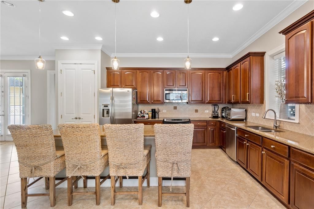 Interior, Kitchen, Pendant Lights, Recessed Lighting, Stainless Steel Appliances