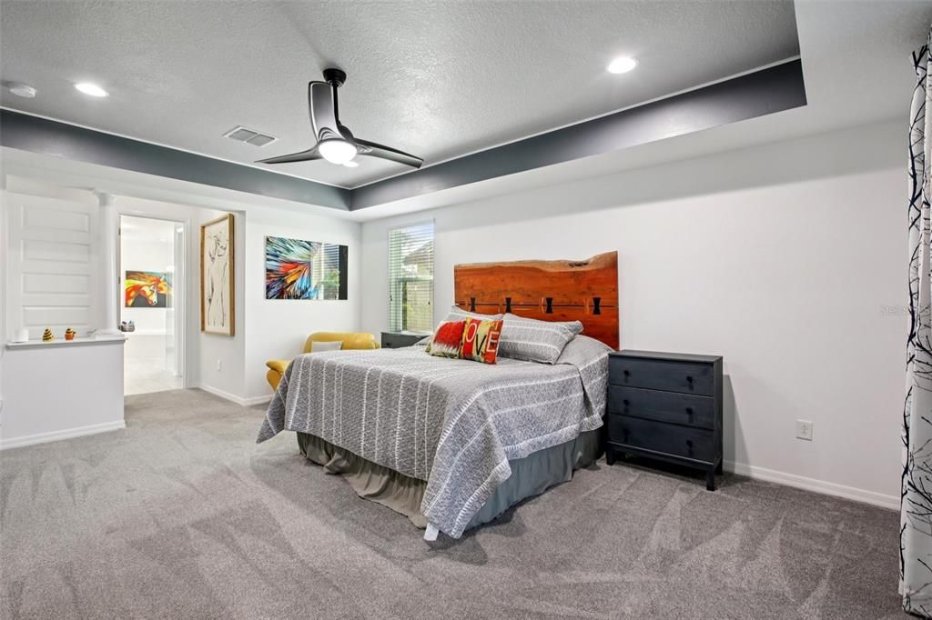 Bedroom, Interior, Recessed Lighting