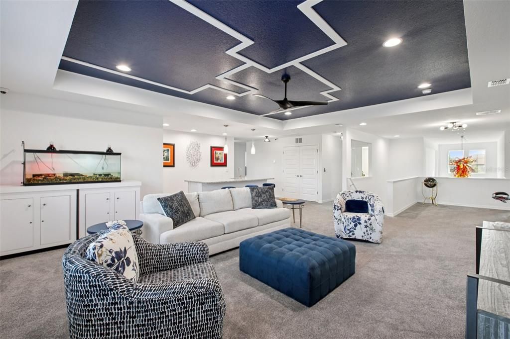 Interior, Living room, Recessed Lighting